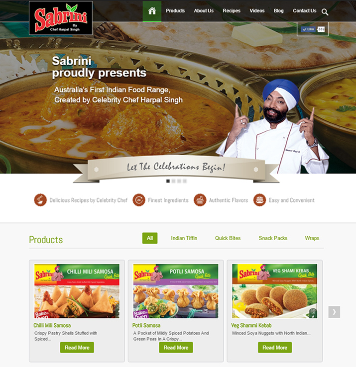 Sabrini website design