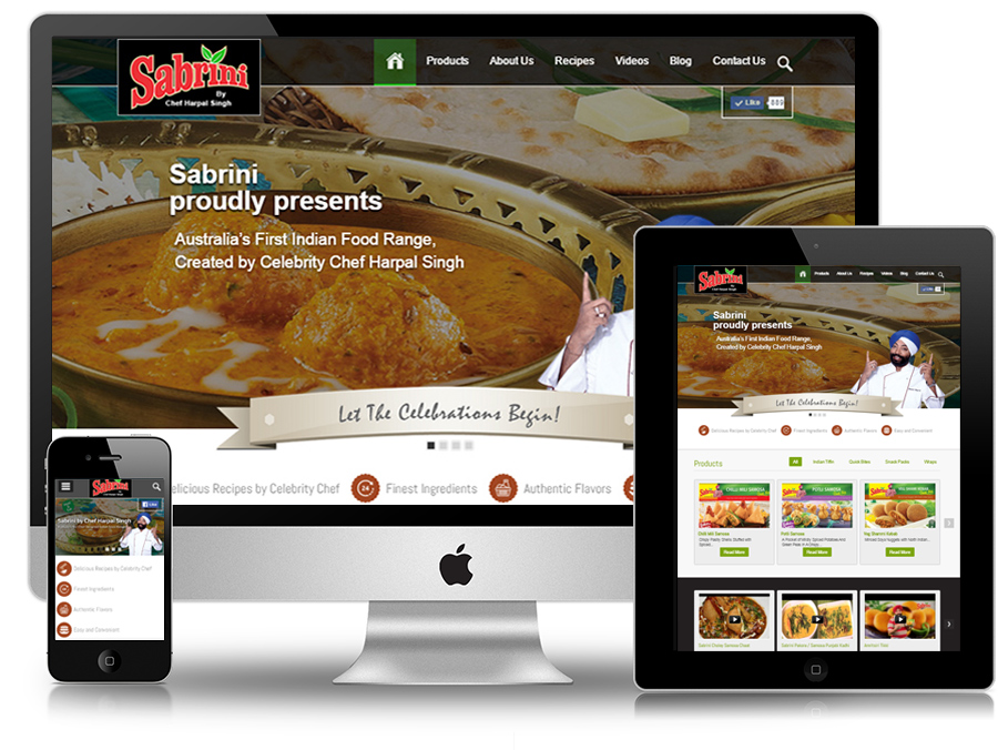 Sabrini responsive website design