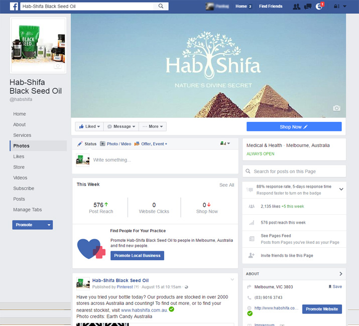 Hab Shifa Facebook Marketing