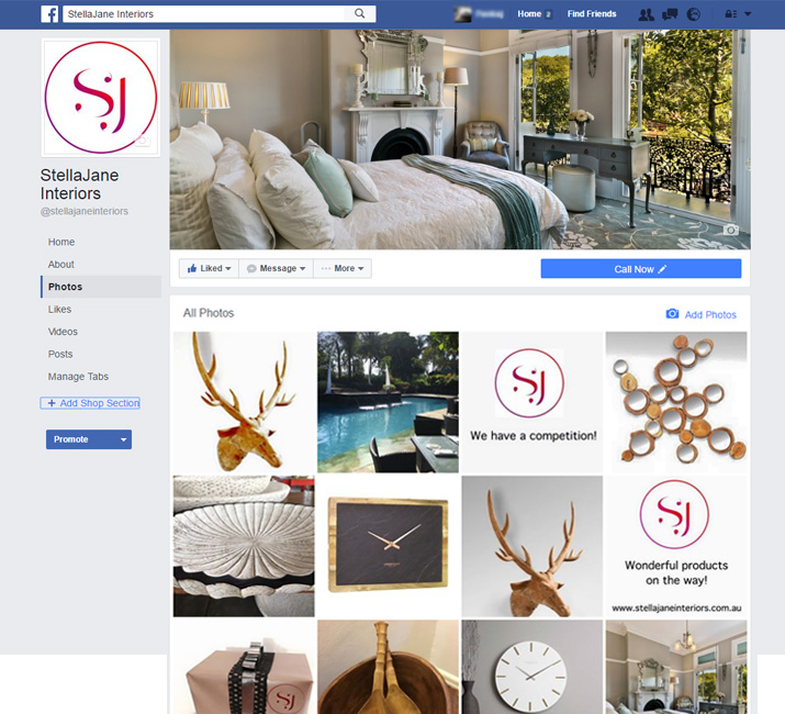 Facebook Marketing for Stella Jane Interiors