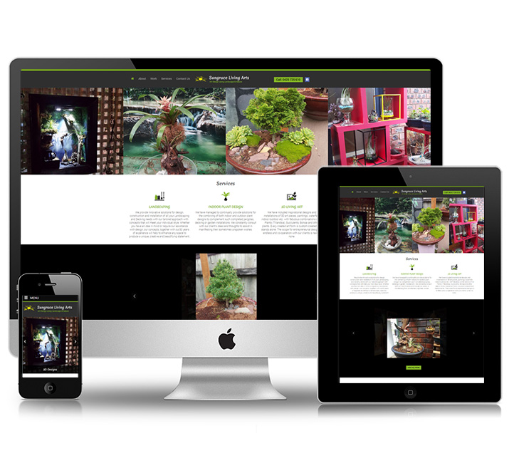 Responsive Web design for Sungrace Living Arts