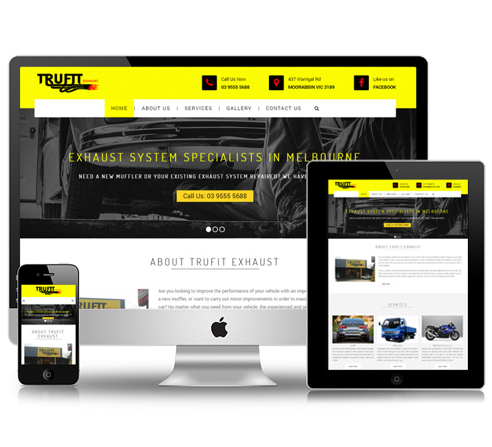 Webdesign & Development for Trufit Exhausts in Melbourne